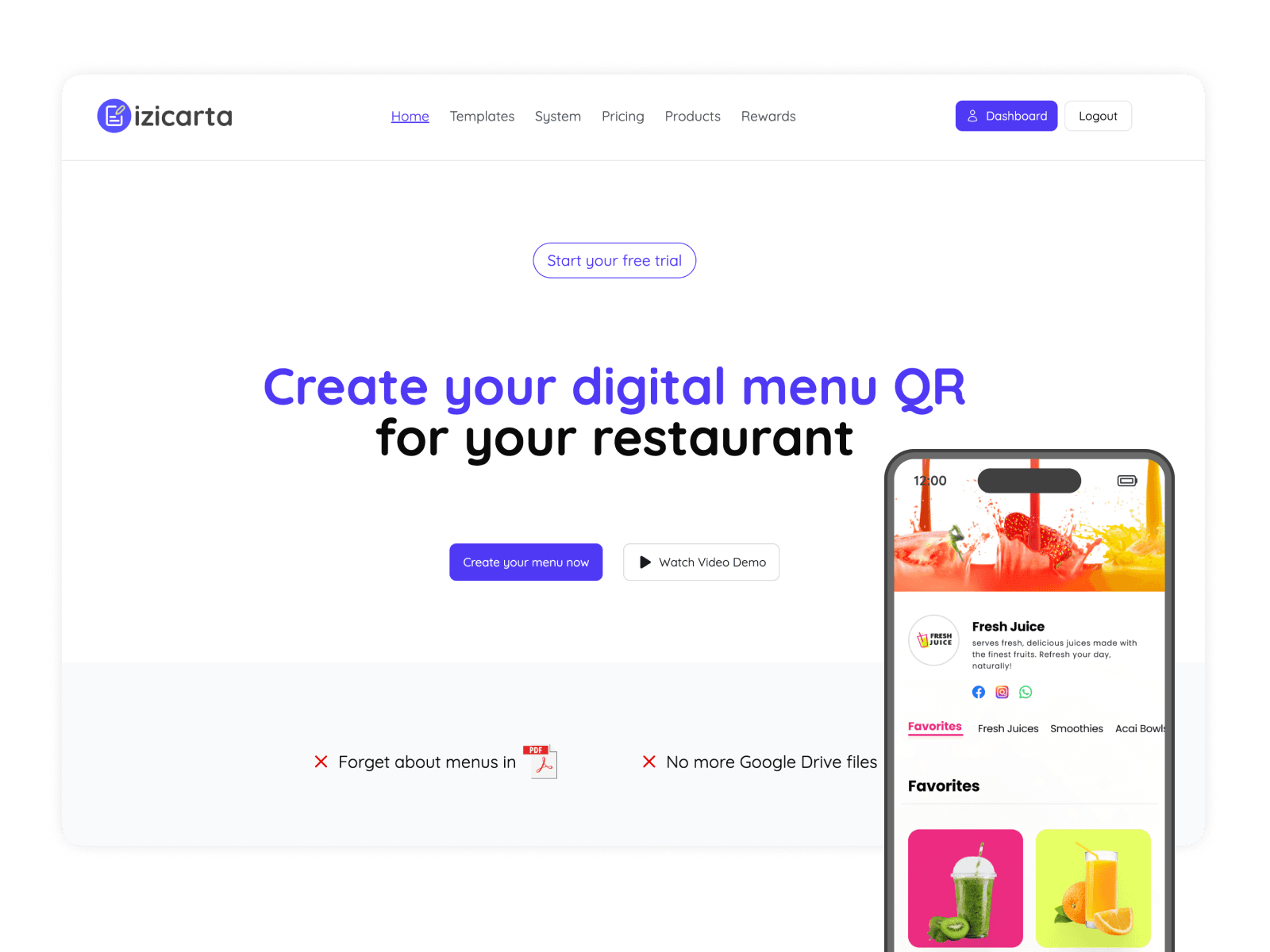 Izicarta — product screenshot